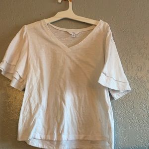 big sleeve white tank top!